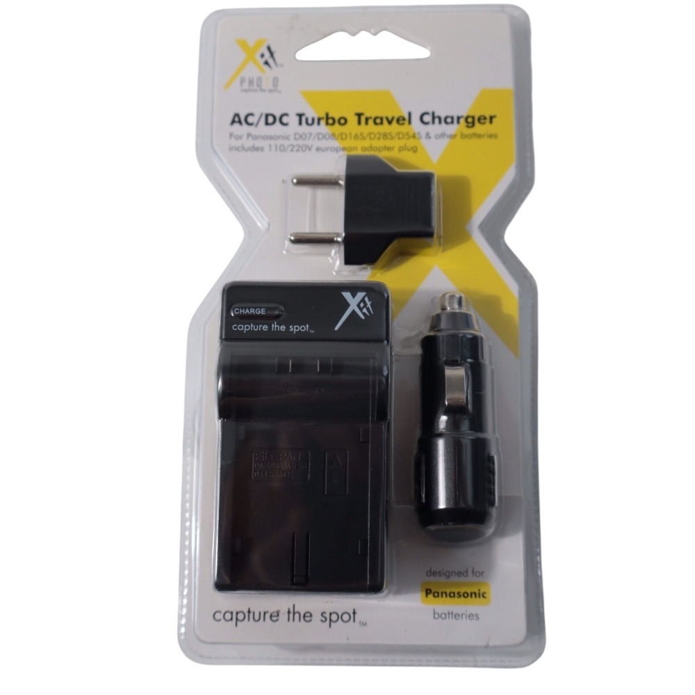 Photo AC/DC Turbo Travel Charger For Panasonic D07/D08/D16S Batteries